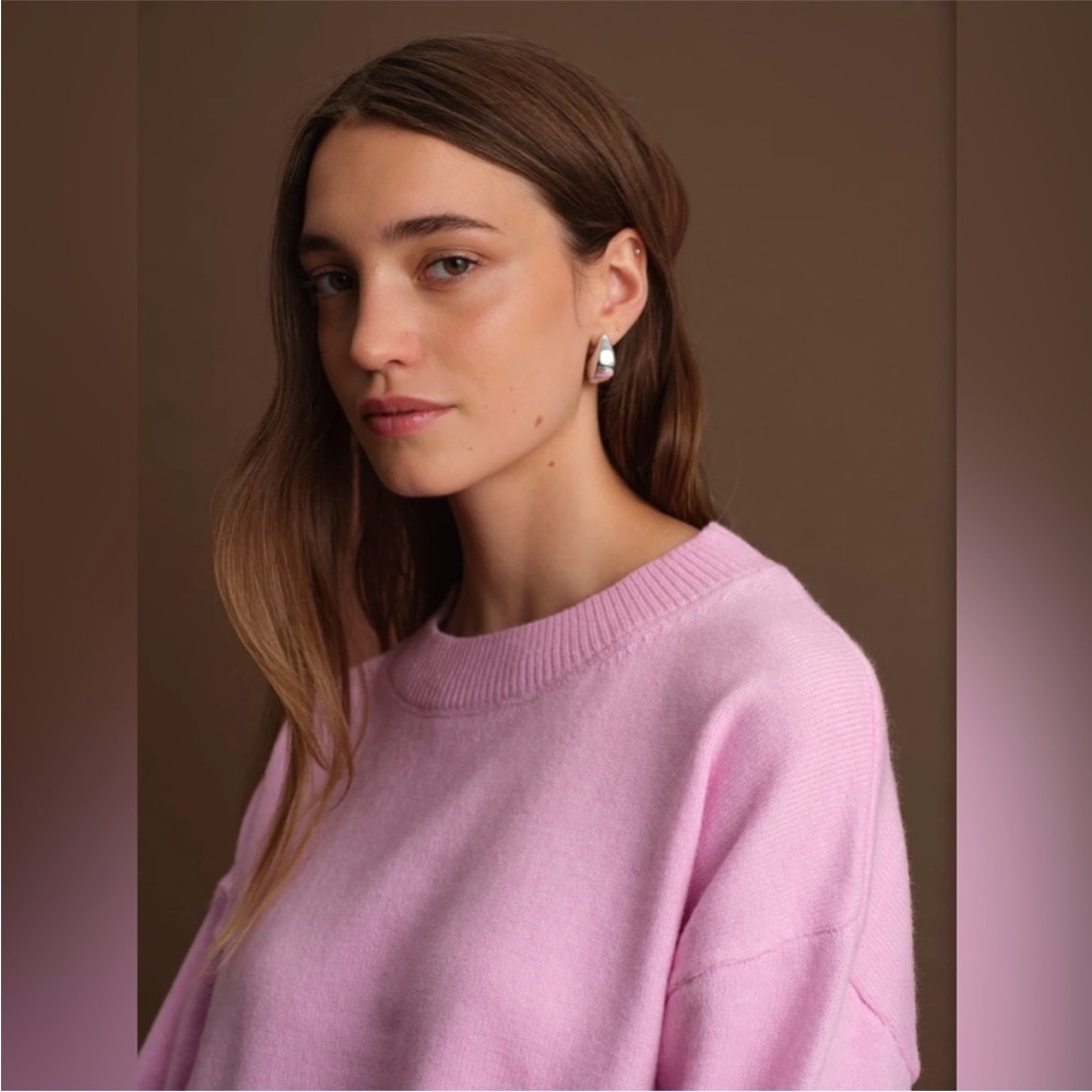 DELUC Livorno Pink Crew Neck Sweater size small - Picture 2 of 7